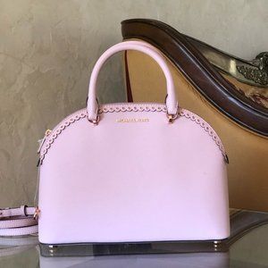 NWT Michael Kors large Emmy dome leather satchel